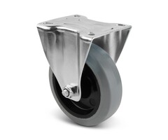 Rueda fija de goma elástica de 100 mm - 160 kg