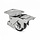 Roda giratória de elevação com base regulável 75 mm - PU - 350 kg