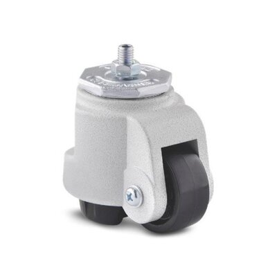 Roda giratória com base ajustável 72 mm - Nylon - furo para parafuso - 540 kg