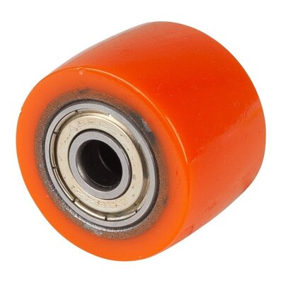 Roue en polyuréthane 35 mm - trou d'axe de roulement à billes 8 mm - 100 kg