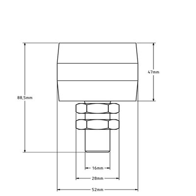 Guide roller 52 mm sliding gate - polyamide - 125 kg