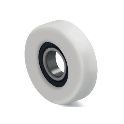 Неръждаема стоманена направляваща ролка 50x15 mm - полиамид - 80 kg