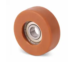 Rullo di guida 35x15 mm - poliuretano - 60 kg