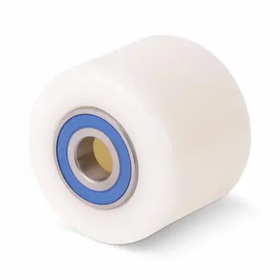 Rouleau de palette en nylon inox 82 x 70 mm - roulement à billes - 700 kg
