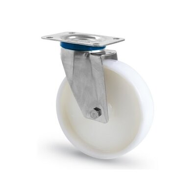Rostfritt svängbart hjul 100 mm - Nylon - 150 kg