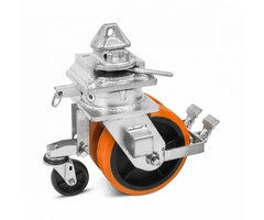 Rodízio giratório para contentores marítimos com travão 250 mm - 4500 kg