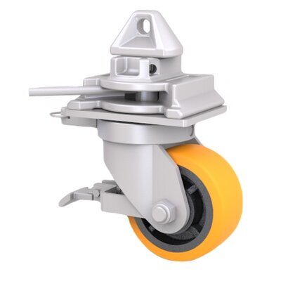 ISO shipping container swivel castor with brake 150 mm - 1800 kg