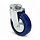 Blue rubber swivel castor 125 mm - 220 kg