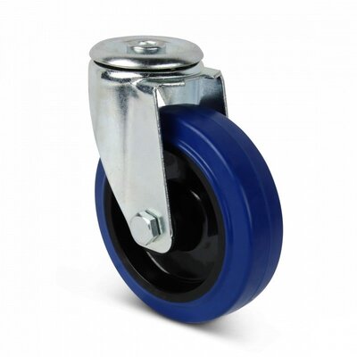 Gummi svängbart hjul 125 mm – rullager – 220 kg