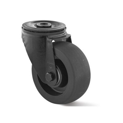 Roue pivotante en PU 100 mm - roulement à billes - 200 kg