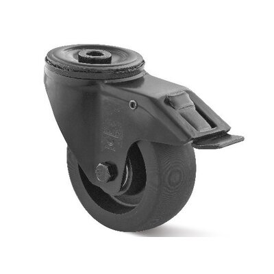 PU-svänghjul med broms 100 mm – kullager – 200 kg