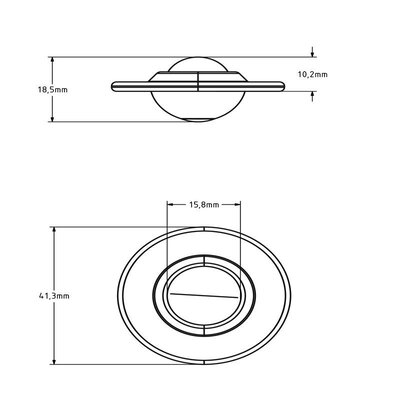 Supporto a sfere in acciaio 15,8 mm - rullo a sfere in acciaio - 12 kg