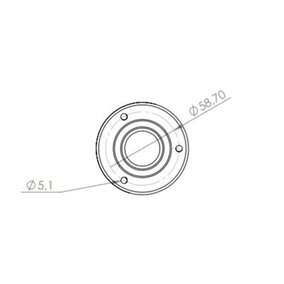Supporto a sfere in acciaio 31,7 mm - rullo a sfere in acciaio inossidabile - 125 kg