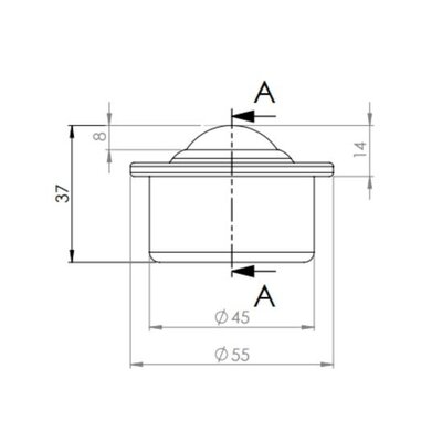 Steel ball pot 30 mm - steel ball roller - 300 kg