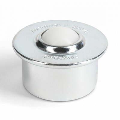 Pot à billes en acier 15,8 mm - rouleau à billes en plastique - 25 kg