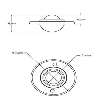Stålkuleholder 15,8 mm – rustfritt stålkuleholder – 12 kg