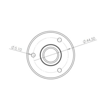 Supporto a sfere in acciaio 19 mm - rullo a sfere in plastica - 20 kg