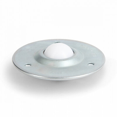 Supporto a sfere in acciaio 40 mm - rullo a sfere in plastica - 110 kg
