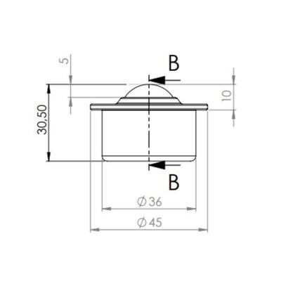 Rustfritt stålkulebeholder 22,2 mm – rustfritt stålkuleholder – 160 kg