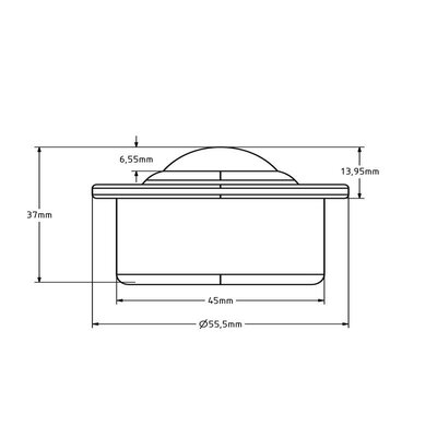 Supporto a sfere in acciaio inox 30 mm - rullo a sfere in acciaio inox - 300 kg