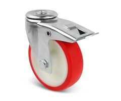 Roue pivotante en PU avec frein 80 mm - 130 kg