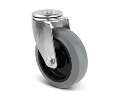 Roda giratória de borracha elástica 125 mm - 220 kg
