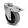 Rubber swivel castor with brake 125 mm - roller bearing - 220 kg