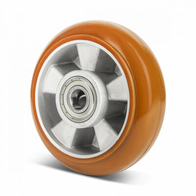 PU wheel 200 mm convex - axle hole 20 mm - 600 kg