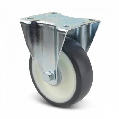 Rueda giratoria de PU 100 mm - rodamiento de bolas - 150 kg