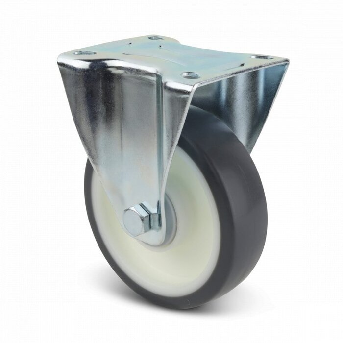 Rodízio em PU 100 mm - rolamento de esferas - 150 kg