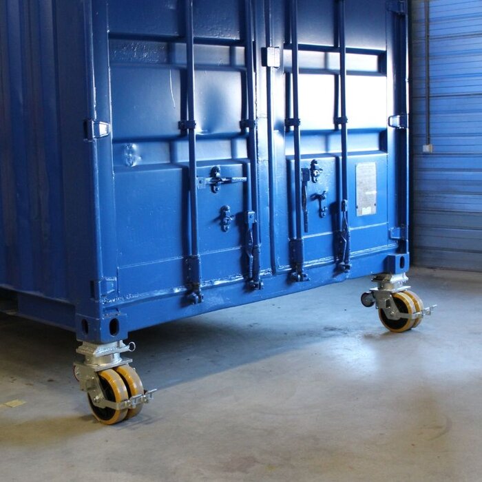 ISO shipping container swivel castor with brake 250 mm - 4500 kg