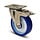 Rustfrit stål PU-drejehjul med bremse 125 mm - kugleleje - 200 kg