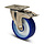 Stainless steel PU swivel castor with brake 125 mm - ball bearing - 200 kg