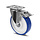 Stainless steel PU swivel castor with brake 160 mm - ball bearing - 450 kg
