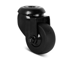 Rueda giratoria negra 50 mm - rodamiento de bolas - 50 kg