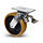 Roda giratória em PU com travão, 250 mm – rolamento de esferas – 1 500 kg