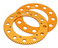 Formula K KF standaard tandwiel 91 tanden goud geanodiseerd