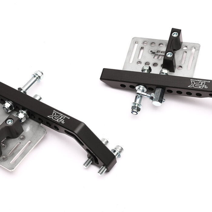 Formula K Verstelbaar voetsteunsysteem met rem spoorstang 350mm (geleverd zonder pedalen)