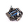 Achterremklauw Black Line met remblokken en schroeven