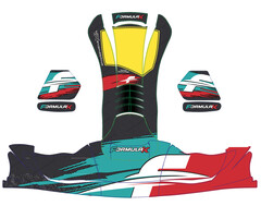 Formula K FK Bodyworks + achterspoiler & 8,5L tank stickerkit mod. 509