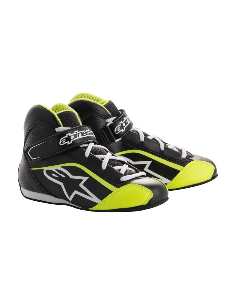Alpinestars Alpinestars Tech-1 K S (kinder kart schoenen) ZWART/WIT/FLUO GEEL