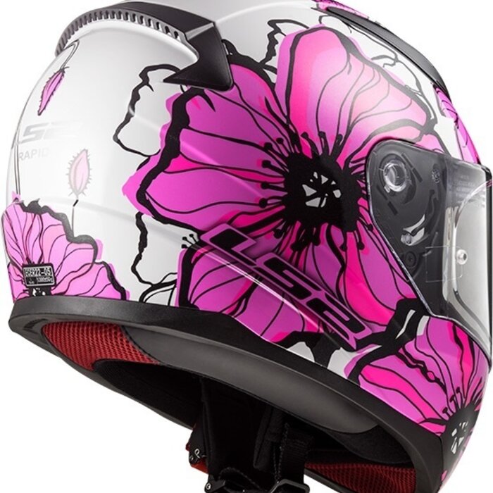 LS2 LS2 FF353 Rapid II poppies wit/roze