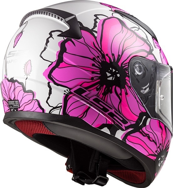 LS2 LS2 FF353 Rapid II poppies wit/roze