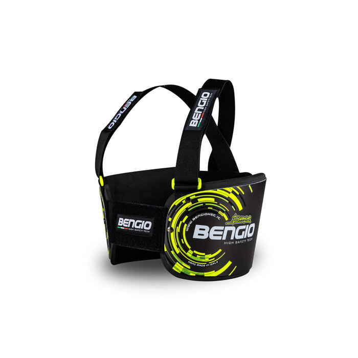 Bengio Bengio bumper rib beschermer zwart/fluor geel