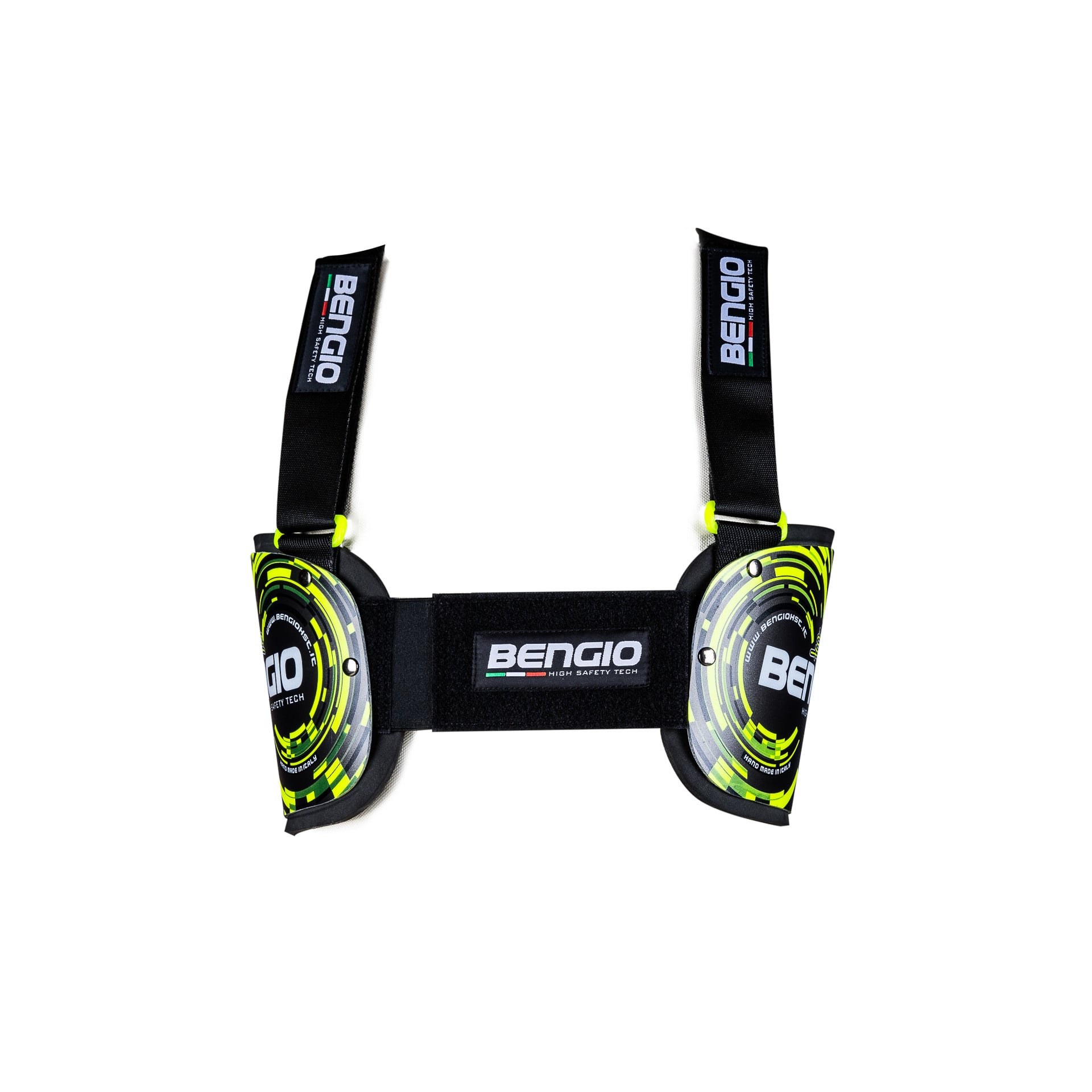 Bengio Bengio bumper rib beschermer zwart/fluor geel