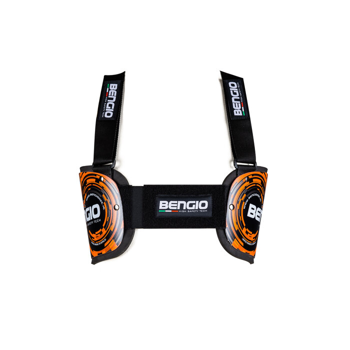 Bengio Bengio bumper rib beschermer zwart/fluor oranje