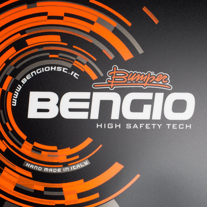 Bengio Bengio bumper rib beschermer zwart/fluor oranje
