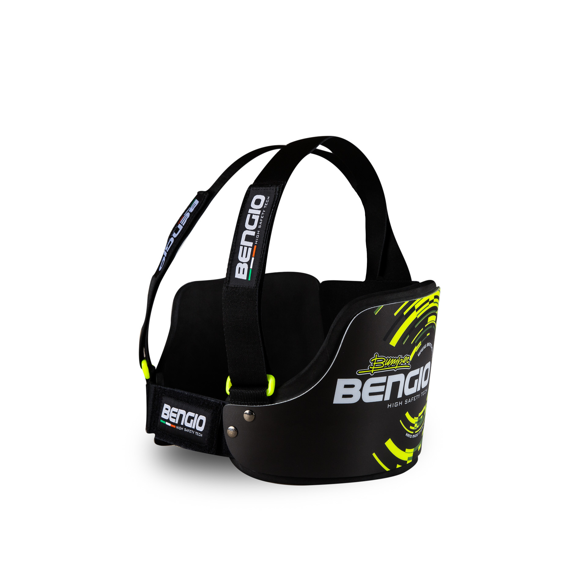 Bengio Bengio bumper rib beschermer zwart/fluor geel lady / dames model