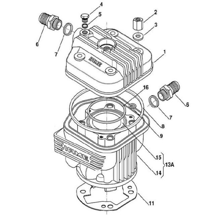 Iame Iame X30 o-ring cilinderkop groot