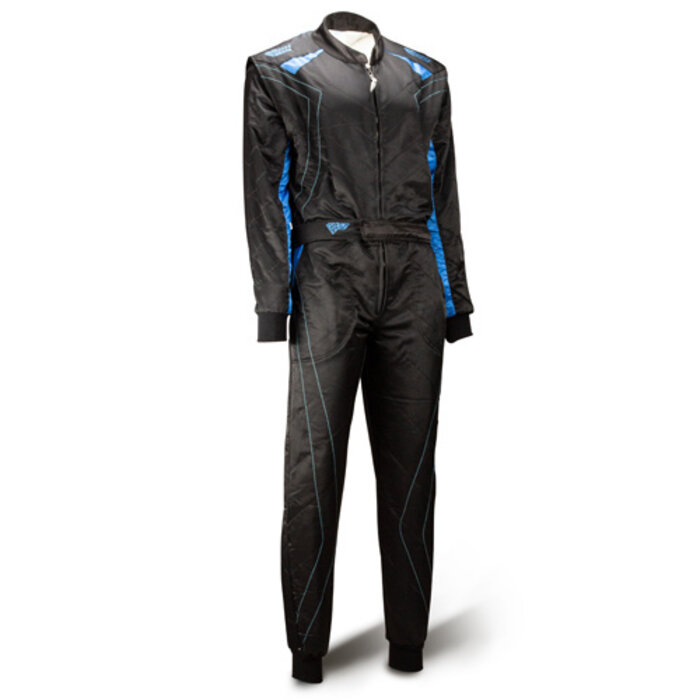 Speed Racewear Speed 2 lagen Overall RS-2 Silverstone zwart/blauw